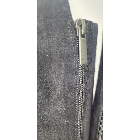 Aquatalia Knee High Suede Boots Stretch Panel Back‎ Size 9.5 Made In Italy - Picture 6 of 12